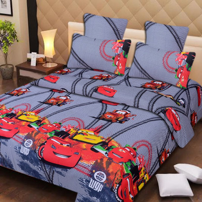 67% OFF on Home Elite Cotton Printed Double Bedsheet 1 Bedsheet, 2 Pillow Cover, Multicolor