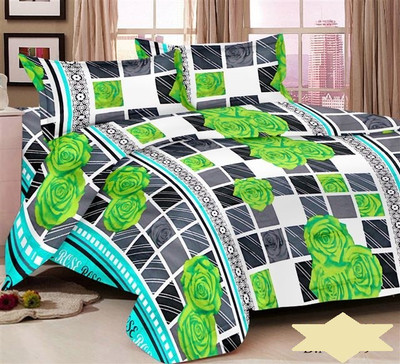 22% OFF on Aalidhra Techtex Cotton Floral Double Bedsheet