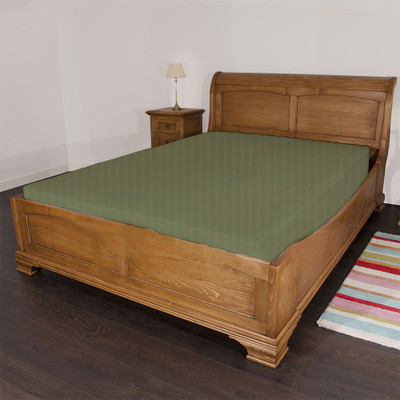 27% OFF on Misr Cotton Striped Single Fitted Bedsheet