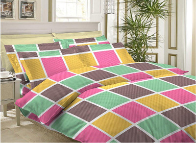 33% OFF on Bombay Dyeing Cotton Printed Single Bedsheet 1 Pillow Cover, 1 Bedsheet