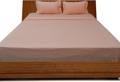 5% OFF on LNT Cotton Striped Large Bedsheet