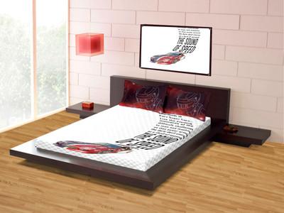 21% OFF on Raymond Cotton Printed Single Bedsheet 1 Bedsheet, 2 Pillow Cover, White