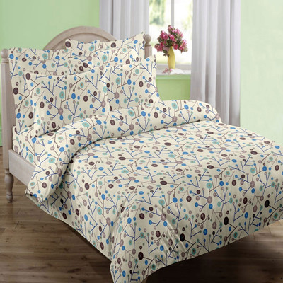 Swaas Cotton Printed Queen Bedsheet