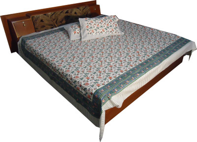50% OFF on Jaipur Art and Craft Cotton Graphic Double Bedsheet