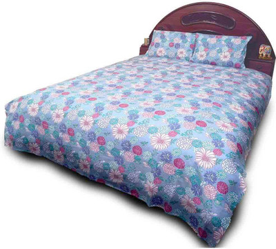35% OFF on Sunshine Rajasthan Cotton Floral Double Fitted Bedsheet