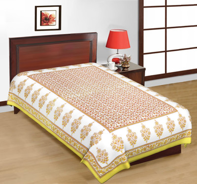 68% OFF on Shop Rajasthan Cotton Floral Single Bedsheet