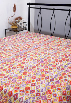 39% OFF on Rajrang Cotton Abstract Double King Bedsheet