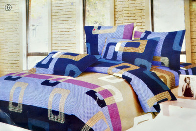 72% OFF on La Elite Polyester Printed Double Bedsheet 1 Double Bed Sheet, 2 Pillow Covers, Blue