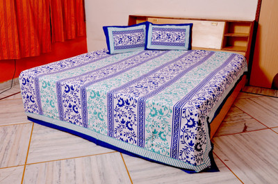60% OFF on Pearl Cotton Printed Double Bedsheet