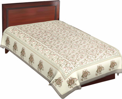 56% OFF on RajLaxmi Cotton Checkered Single Bedsheet