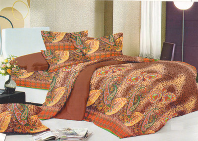 34% OFF on Lali Prints Cotton Floral Double Bedsheet 1 Bedsheets, 2 Pillow covers, Brown