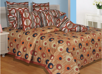 31% OFF on Salona Bichona Cotton Printed Double Bedsheet 1 Bedsheet, 2 Pillow Covers, Multicolor