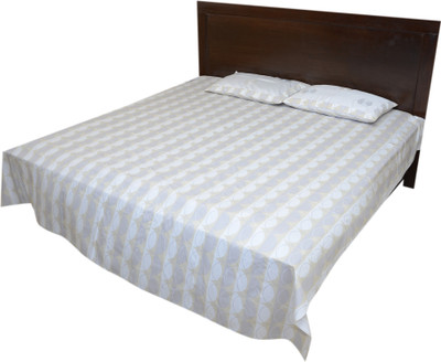25% OFF on Bichawan Cotton Abstract Queen sized Double Bedsheet