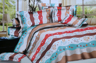 61% OFF on Onze Polycotton Printed Queen sized Double Bedsheet