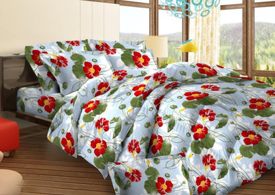 4% OFF on Bombay Dyeing Polycotton Printed Single Bedsheet