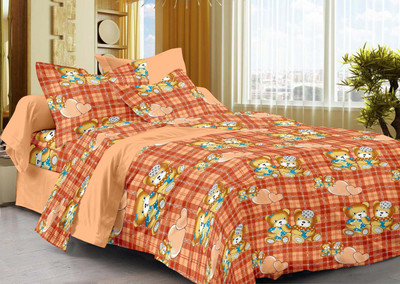 50% OFF on La Fleur Cotton Abstract Double Bedsheet