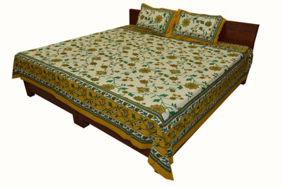 56% OFF on RajLaxmi Cotton Checkered Double Bedsheet