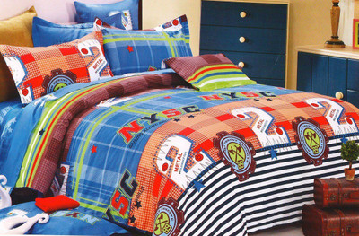 58% OFF on Wrap Cotton Graphic Double Bedsheet