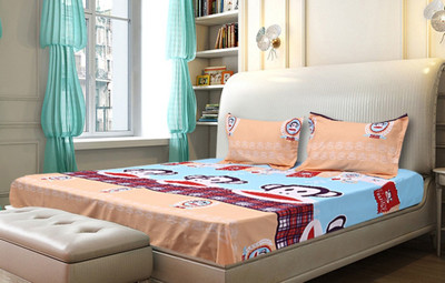 30% OFF on Jingle Bells Cotton Silk Blend Animal Queen Bedsheet