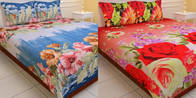 50% OFF on Carah Polyester Printed Double Bedsheet