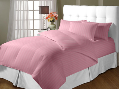 19% OFF on Blush Cotton Solid Single Bedsheet