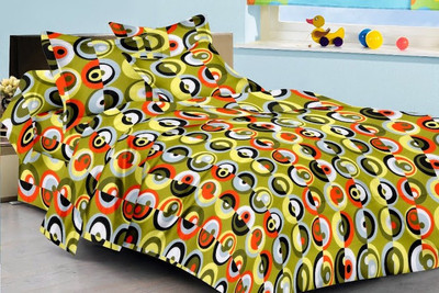Buyclues Cotton Abstract King sized Double Bedsheet Buyclues Cotton Abstract King sized Double Bedsheet