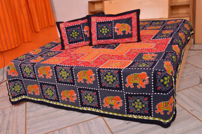 62% OFF on Flourish Cotton Printed Double Bedsheet