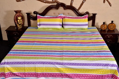 50% OFF on Urban Style Cotton Printed Double Bedsheet 1 Bedsheet, 2 Pillow Covers, Multicolor