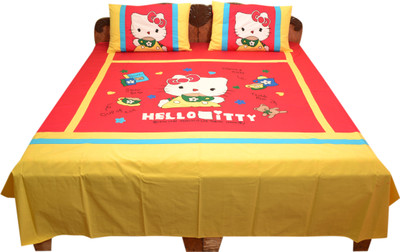16% OFF on Bichawan Cotton Embroidered Double Bedsheet