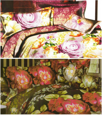 50% OFF on Enogme Polyester Floral Double Bedsheet