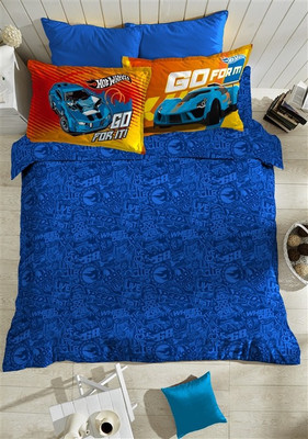 Portico New York Cotton Printed King Bedsheet 1 Bed Sheet, 2 Pillow Covers, Blue Portico New York Cotton Printed King Bedsheet 1 Bed Sheet, 2 Pillow Covers, Blue