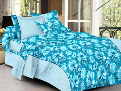72% OFF on Ahmedabad Cotton Cotton Floral Double Bedsheet 1 Double Bedsheet & 2 Pillow Covers, Blue 72% OFF on Ahmedabad Cotton Cotton Floral Double Bedsheet 1 Double Bedsheet & 2 Pillow Covers, Blue