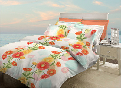 10% OFF on Bombay Dyeing Cotton Printed Double Bedsheet 1 Bedsheet, 2 Pillow Covers, Multicolor