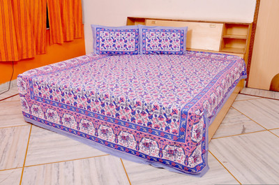 60% OFF on Popular Cotton Printed Double Bedsheet