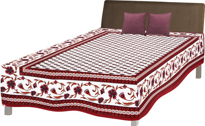 49% OFF on RajLaxmi Cotton Floral Single Bedsheet