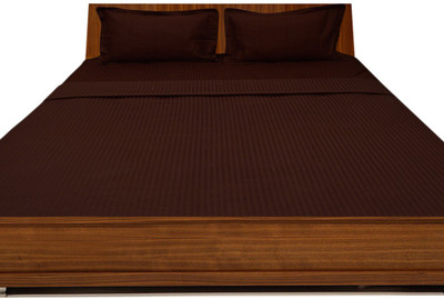 5% OFF on LNT Cotton Striped Single Bedsheet 1 Flat Sheet ll 4 Pillow Covers, Chocolate 5% OFF on LNT Cotton Striped Single Bedsheet 1 Flat Sheet ll 4 Pillow Covers, Chocolate