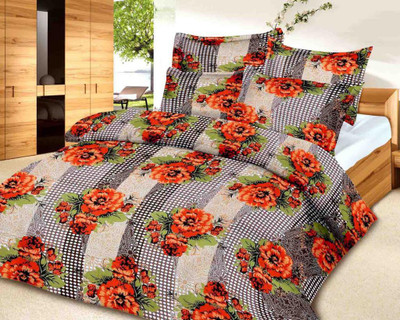 56% OFF on Floorfashion Cotton Abstract Double Bedsheet 1 Bedsheet, 2pillow Covers, Multicolor