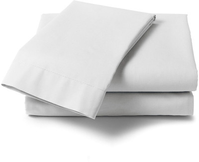 25% OFF on Misr Cotton Solid Single Bedsheet 1 Bedsheet, 2 Pillow Covers, White