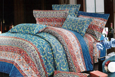 38% OFF on Black Ivy Polycotton 3D Printed Double Bedsheet