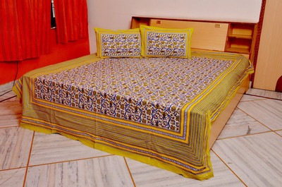 61% OFF on Passion Cotton Printed Double Bedsheet
