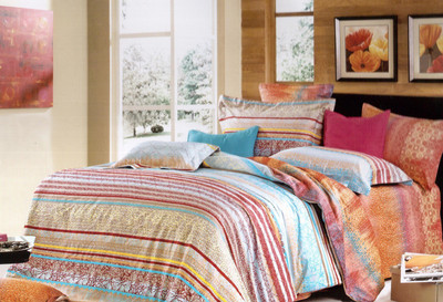 38% OFF on Black Ivy Polycotton 3D Printed Double Bedsheet