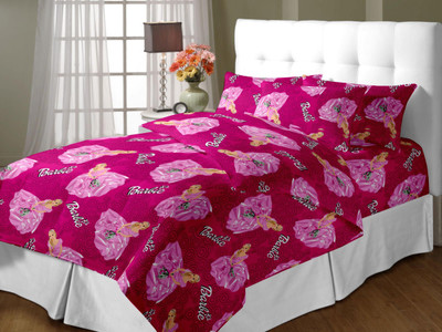 9% OFF on Blush Cotton Printed Double Bedsheet