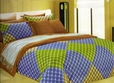 61% OFF on KKK Cotton Checkered Double Bedsheet