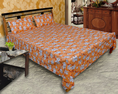 65% OFF on Urban Style Cotton Floral Double Bedsheet 1 Bedsheet, 2 Pillow cover, Multicolor