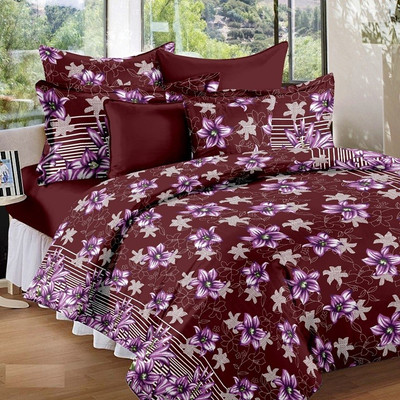 31% OFF on Zigma Collections Cotton Floral Double Bedsheet