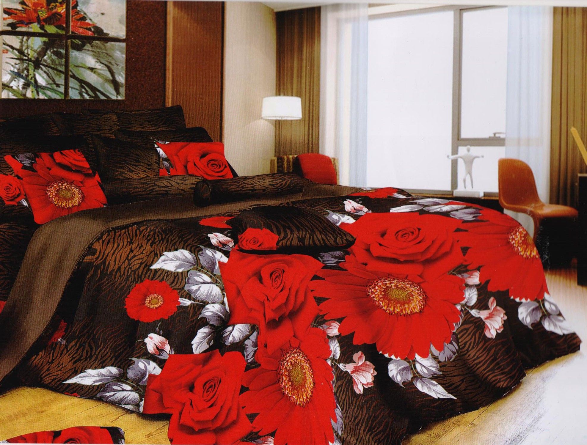 42% OFF on Gran Polycotton Abstract Double Bedsheet