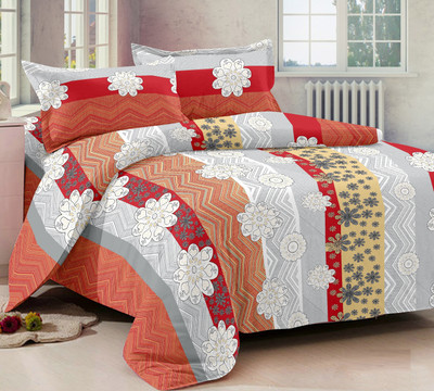 70% OFF on Ahmedabad Cotton Cotton Floral Double Bedsheet 1 Double Bedsheet, 2 Pillow Covers, White, Red 70% OFF on Ahmedabad Cotton Cotton Floral Double Bedsheet 1 Double Bedsheet, 2 Pillow Covers, White, Red