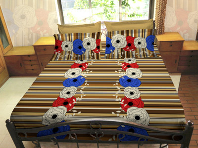 40% OFF on Hemlines Cotton Floral Double Bedsheet 1 Bedsheet, 2 Pillow Covers, Brown||Grey||Red 40% OFF on Hemlines Cotton Floral Double Bedsheet 1 Bedsheet, 2 Pillow Covers, Brown||Grey||Red