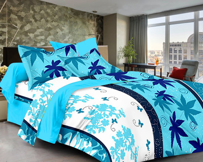 53% OFF on Sparkk Home Cotton Printed Double Bedsheet