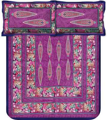 65% OFF on Metro Living Cotton Floral Double Bedsheet